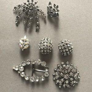 Assorted brooch/earrings belt buckle